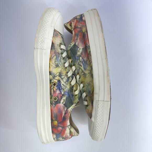 Converse All Star Women Sze 7 Low Top Floral Print 547279F Lace Up Casual Canvas - Picture 8 of 11